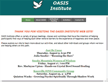 Tablet Screenshot of oasisinstitute.org